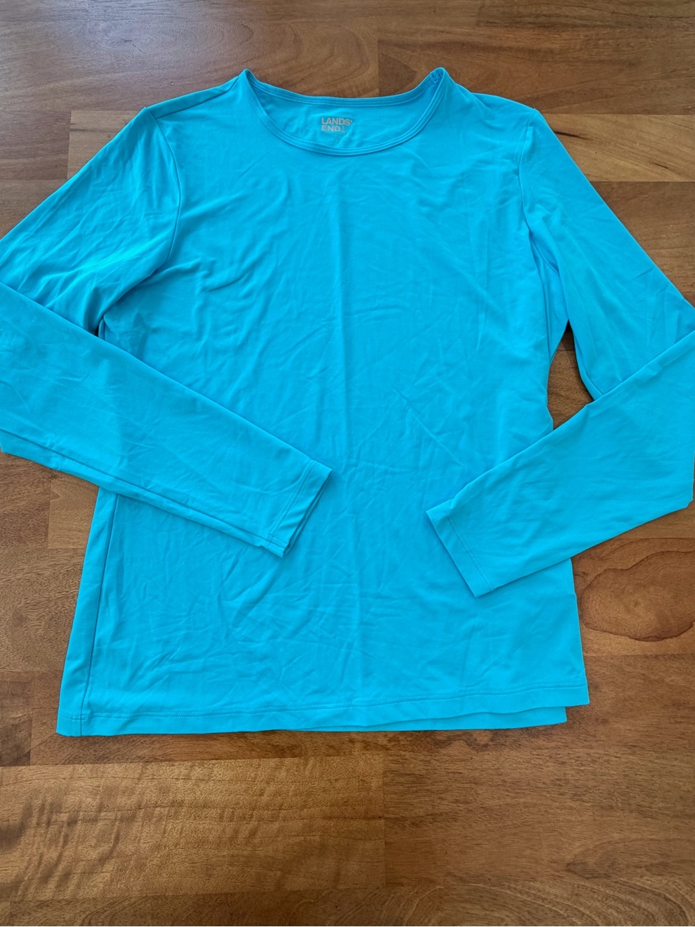 Lands' End Women’s Swim Top or Coverup Long Sleeve in Bright Blue Size Medium